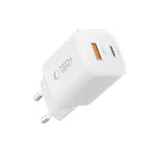 Tech-protect NCM33W polnilnik USB / USB-C 33W PD QC, bela