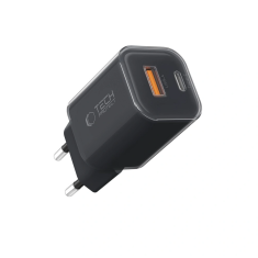 Tech-protect NCM33W polnilnik USB / USB-C 33W PD QC, črna