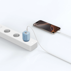 Tech-protect NCM33W polnilnik USB / USB-C 33W PD QC, svetlomodro