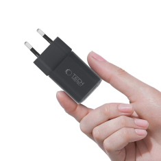Tech-protect NCM33W polnilnik USB / USB-C 33W PD QC, črna