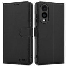 Tech-protect Wallet knjižni ovitek za Samsung Galaxy S25 Edge, črna