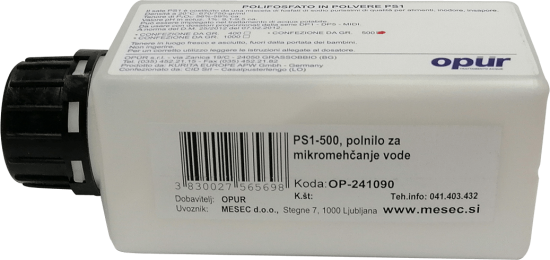 MESEC PS1-500, polnilo za mikromehčanje vode v prahu, 500g; OPUR