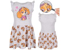 Paw Patrol Paw Patrol SKYE Siva obleka s kratkimi rokavi, dekliška obleka, bombaž 128cm