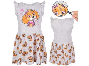 Paw Patrol Paw Patrol SKYE Siva obleka s kratkimi rokavi, dekliška obleka, bombaž