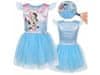 DISNEY Minnie Mouse Modra obleka iz tila s kratkimi rokavi, dekliška obleka 122cm