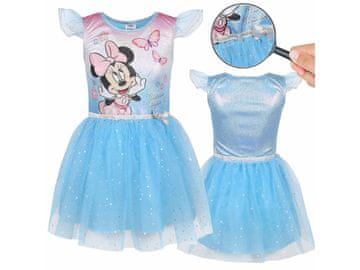 Disney DISNEY Minnie Mouse Modra obleka iz tila s kratkimi rokavi, dekliška obleka