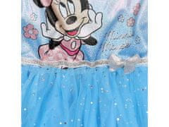Disney DISNEY Minnie Mouse Modra obleka iz tila s kratkimi rokavi, dekliška obleka 116cm