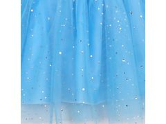 Disney DISNEY Minnie Mouse Modra obleka iz tila s kratkimi rokavi, dekliška obleka 116cm