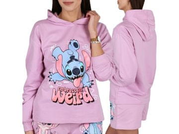 Disney DISNEY Stitch BOMBAŽNA majica s KAPUCO za deklice, natakne se čez glavo, 100 % BOMBAŽ