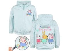 Peppa Pig Pujsa Pepa Pepp Pig Dekliška jakna, VETROVKA s kapuco, PODLOŽEN S FLISOM 110-116cm
