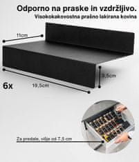 Deco Haus Železni organizator za predal s kozarčki za začimbe - 3-stopenjski organizator za predal s 24 kozarčki za začimbe, 280 etiketami za začimbe, krtačko in lijakom