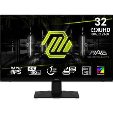 MSI Zaslon MAG 322UPF / 32" / UHD / IPS / 160Hz / 1ms (GtG) / črn - nastavljiv po višini - PD 90W