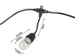Verkgroup Vrtna LED girlanda z žarnicami 10 x E27 10m IP44