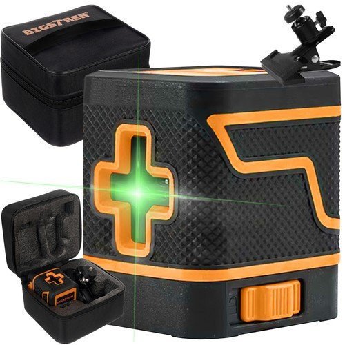 BIGSTREN Elektronski križni zeleni laserski nivelir z torbo