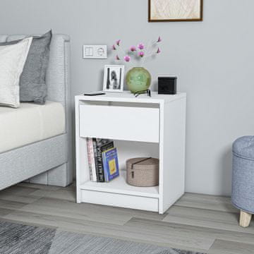 Woody Fashion Nightstand Cedrus - White