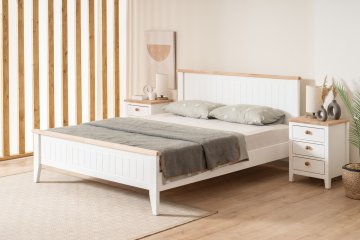 Woody Fashion Double Bedstead Uren Modern Country - 120 x 200