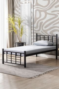 Woody Fashion Single Bedstead K01 - Black (100 x 200)