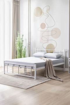 Woody Fashion Double Bedstead K01 - White (140 x 200)