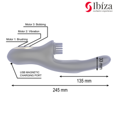 Ibiza VIBRATOR RABBIT Ibiza Hi-Tech Brushing And Double Wave