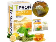 Basilur Tipson Matcha - Ekološki čaj z limono in medom v vrečkah, NARAVNI, 25x1,5g