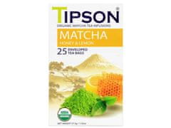Basilur Tipson Matcha - Ekološki čaj z limono in medom v vrečkah, NARAVNI, 25x1,5g
