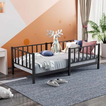Woody Fashion Baby Bedstead Montessori - Black 90x190