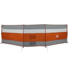 Vidaxl Vetrobran za kampiranje sivo oranžen 508x130 cm vodoodporen