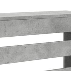 Vidaxl Pokrov za radiator betonsko siv 205x21,5x83,5 cm inženirski les