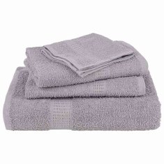 Vidaxl Komplet brisač 12-delni siva 360 gsm 100% bombaž