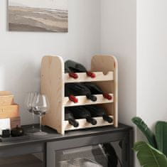Vidaxl Stojalo za vino 33x25x37 cm trdna borovina