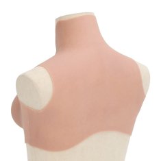 Vidaxl Silikonska prsna blazina naravna D košarica