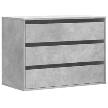 Vidaxl Kotni predalnik betonsko siv 80x41x58 cm inženirski les