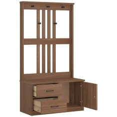 Vidaxl Drevo za dvorano SANDENS 87x40x159,5 cm masivni les bora