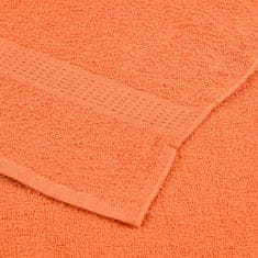 Vidaxl Brisače 10 kos oranžna 100x200 cm 360 g/m² 100% bombaž