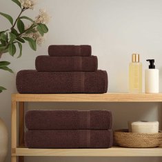 Vidaxl Brisače za savno 4 kos rjava 80x200 cm 360 g/m² 100% bombaž