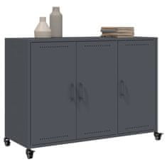 Vidaxl Komoda antracitna 100,5x39x72 cm jeklo