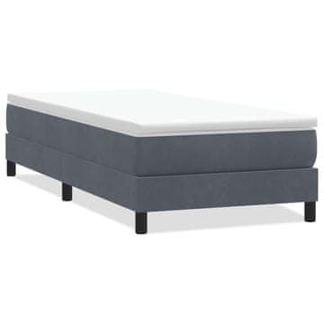 Vidaxl Box Spring Postelja brez vzmetnice Temno siva 80x210 cm Velvet