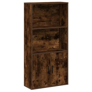 Vidaxl Knjižna omara dimljeni hrast 60x24x120 cm inženirski les