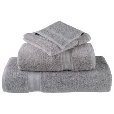 Vidaxl Premium brisače SOLUND 4 kosi siva 70x140 cm 600 g/m2