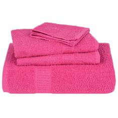Vidaxl Brisače 10 kos roza 100x200 cm 360 gsm 100% bombaž