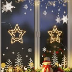 Vidaxl Božična luči Star Silhouette 2 kosa 50 LEDs toplo bela