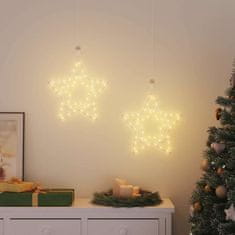 Vidaxl Božična luči Star Silhouette 2 kosa 50 LEDs toplo bela