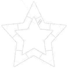 Vidaxl Božična luči Star Silhouette 2 kosa 50 LEDs toplo bela