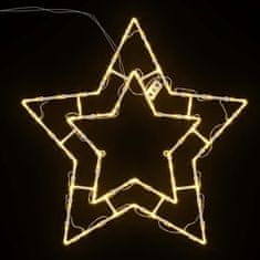 Vidaxl Božična luči Star Silhouette 2 kosa 50 LEDs toplo bela
