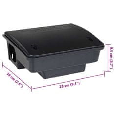 Vidaxl Pasti za miši 6 kosov črne 23x19x9,5 cm