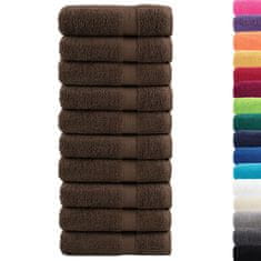 Vidaxl Premium brisače SOLUND 10 kos rjava 50x100 cm 600 g/m2