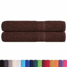Vidaxl Brisače 2 kos rjava 100x200 cm 360 g/m² 100% bombaž