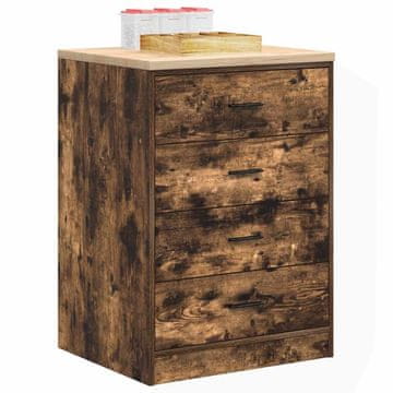 Vidaxl vidaXL Omara za shranjevanje v garaži dimljen hrast 60x51x85 cm