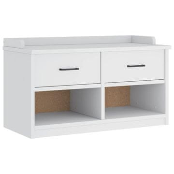 Vidaxl klop v preddverju SANDNES Bela 87x40x50 cm masivni les bor