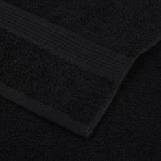 Vidaxl Brisače za savno 10 kos črna 80x200 cm 360 g/m² 100% bombaž